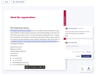 Document collaboratif de l'extranet EUP2P