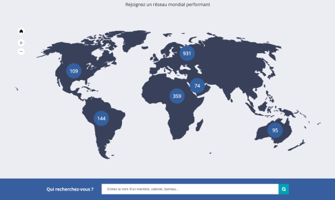 Représentation des avocats dans le monde sur une carte mondiale